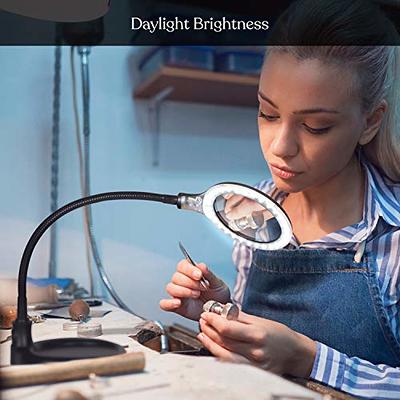 Brightech LightView Pro Flex 2 in 1 Magnifying Desk Lamp, 1.75x