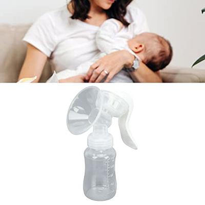 Elfzone Manual Breast Pump, Adjustable Suction Silicone Hand Pump  Breastfeeding, Small Portable Manual Breast Milk Catcher Baby Feeding Pumps  