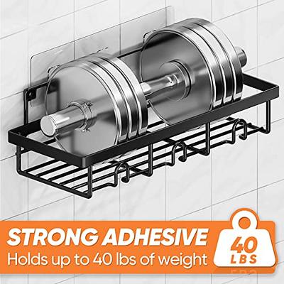 EUDELE Shower Caddy 5 Pack - Adhesive Bathroom Organizer, Rustproof Stainless Steel, Large Capacity Shower Shelves for Bathroom & Kitchen Storage