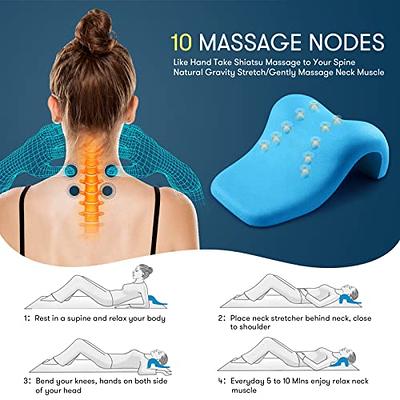 Neck Stretcher for Neck Pain Relief, Neck and Shoulder Relaxer Cervical  Neck Traction Device Pillow for TMJ Pain Relief and Muscle Relax, Cervical