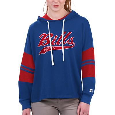 Buffalo Bills Starter Throwback League Raglan Long Sleeve Tri-Blend T-Shirt  - Red/Royal