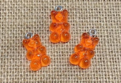 Pastel Gummy Bear Charm, Resin Gummy Bears for Jewelry Making, Gummy Bear  Necklace, Pastel Gummy Bear Beads, Fake Candy, Resin Charms