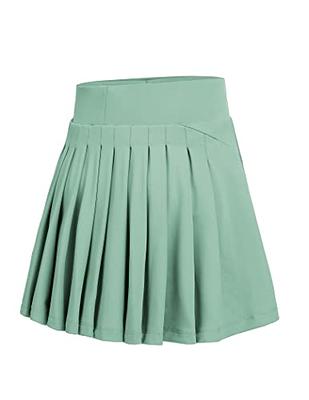 Zaclotre Kid Girls Pleated Tennis Skirt with Pockets Shorts Athletic Golf  Skorts Activewear Running Workout Sports Skirts Light Green - Yahoo Shopping