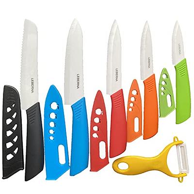 8 Style 5pcs Japanese Knife Sets Best Kitchen Knives Ceramic Knives Set 6''  Chef 5'' Slicing 4'' Uitlity 3.5'' Paring Kitchen Knife Black White Sharp  Blade Plastic Handle Tool Fruit Knife Kitchen