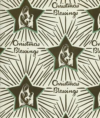 1940S Vintage Christmas Wrapping Paper Mother & Child Mary & Jesus  Blessings The Sunshine Line One Flat Sheet - Yahoo Shopping