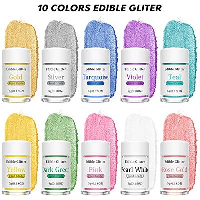 Shanlinly Edible Gold Luster Dust - 8 Grams Food Grade Edible Gold Paint  Shimmer Cake Dust for Drinks, Metallic Food Coloring Powder Sprinkles for  Cake Decorating, Desserts, Chocolates, Kosher