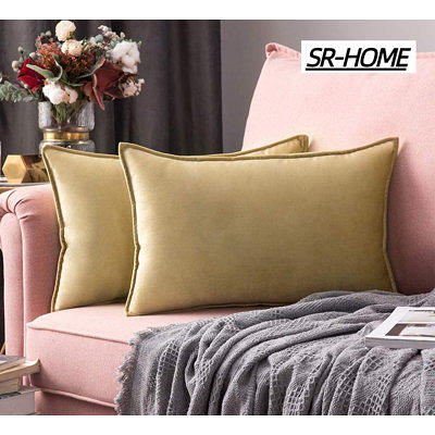 WEMEON Neutral Pillow Covers 18x18in Set of 4,Solid Color Pillows Soft Decorative Square Couch Pillow Covers ,Home Neutral Decor for Sofa Bedroom Car