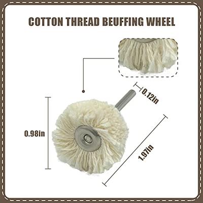 Stream&Dew 10pcs Cotton Polishing Buffing Wheel for Dremel Polishing Kit -  Silver Polishing Wheel or Watch Polishing Kit- Jewelry Polishing Kit-  Rotary Tool Accessories- Widely Used 