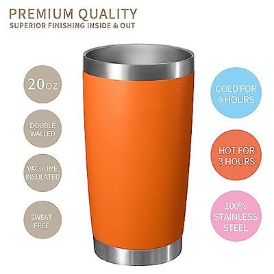 CIVAGO 20 oz Tumbler Bulk with Lid and Straw, Insulated Travel Coffee  Mug with Handle, Double Wall Stainless Steel Vacuum Coffee Tumbler, Thermal  Coffee Cup, Set of 2 (Rose Gold