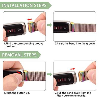 For Fitbit Luxe Smart Watchband Metal Milanese Wristband Stainless Steel  Band Wrist Strap for Fitbit Luxe