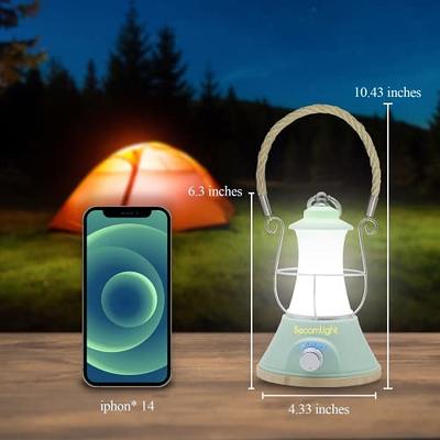 Becomlight LED Camping Lantern Rechargeable 3000~8000K: Cute Retro Handheld Portable Lanterns Outdoor, 5000mAh Battery Powered Dimmable Em