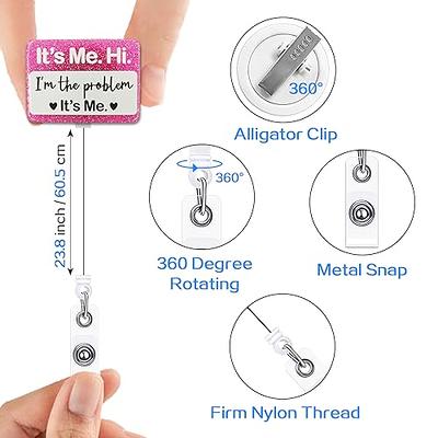  Geosar 16 Pieces Funny Nurse Badge Reel Retractable