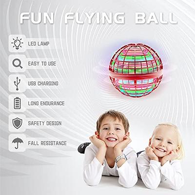 Blue Flying Ball, Top, Flying Orb Ball Toys, Drone Toy, With Led Light,  Hand Controlled Mini Drone Globe Shape Spinning Safe for Kids Adults  Outdoor