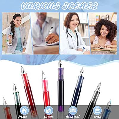 12 Pieces Disposable Fountain Pens, Quick-Drying Ink Pen, Smooth-Writing  Multicolor Art Supplies for Sketching, Journaling, Calligraphy and Doodling