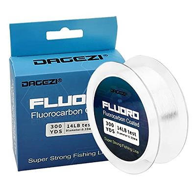 DAGEZI Fluorocarbon Coated Fishing Line 300yds Faster Sinking