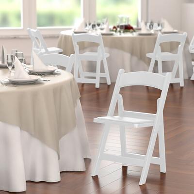 Lancaster Table & Seating White Vinyl Seat for Resin Folding