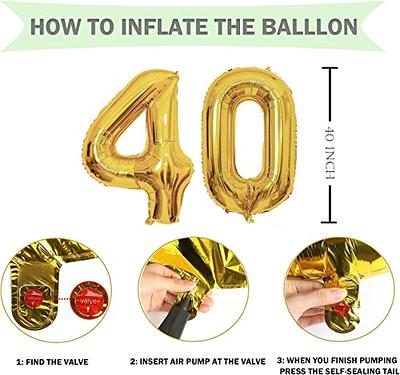 Black Gold Balloon Set Happy Birthday 40 Years Balloons 40 years