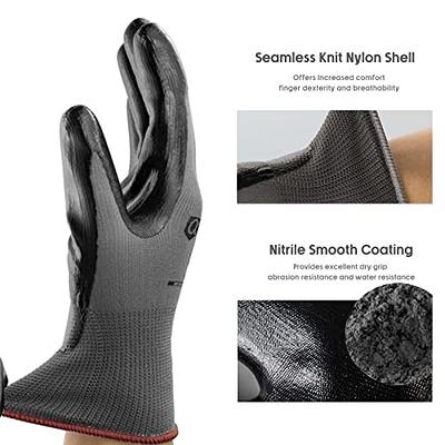 NEOTRIL Safety Work Gloves MicroFoam Nitrile Coated-3 Pairs, Seamless Knit  Nylon Bulk Pack Working Gloves with Grip for Men Women Light Duty  Work,Automotive,Warehouse (Gray,M) - Yahoo Shopping