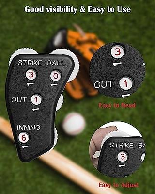 4 Wheel Umpire Indicator, Umpire Counter Clicker, Umpire Clicker Umpire  Gear, Baseball Clicker Outs Innings Balls and Strike Clicker for Softball