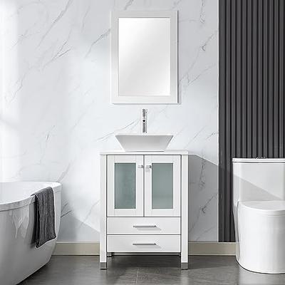  Sybrioka Bathroom Vanity with Ceramic Sink, 30 Floating Bathroom  Storage Cabinet Vanity Set, Modern Bath Cabinet with Adjustable Open Shelves  Wood Door White Basin, Oak : Tools & Home Improvement