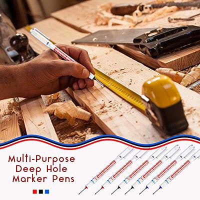 30mm Long Head Markers Waterproof Permanent Construction Deep Hole Marker  Pens Carpenter Pencil Woodworking Marking Pen