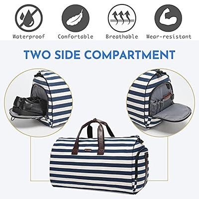 Convertible Travel Garment Bag, Carry on Garment Duffel Bag for Men Women -  4 in 1 Hanging Suit Business Travel Bag with Double Back Strap and