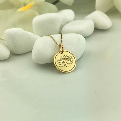 Stainless Steel Necklaces Water Lily Pendants Chain Choker Jewellery  Fashion Necklace For Women Jewelry Wedding Party Gifts