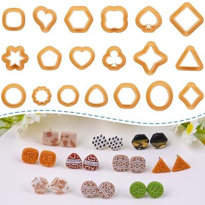 Puocaon Diamond Jewelry Clay Cutters - 6 Pcs Polymer Clay Cutters for  Earrings Making, Ruby Jewel Shape Clay Cutters, Circle Diamond Clay Cutters  for