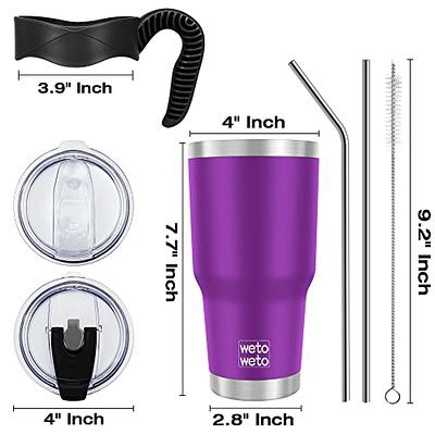 30 Oz Tumbler with Lids and Straws,18/8 Stainless Steel Vacuum