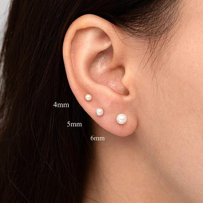Sterling Silver Stud Earring Dainty Minimalist Stud Earrings -    Minimalist earrings studs, Sterling silver earrings studs, Stud earrings