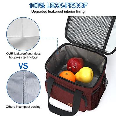 Femuar Lunch Box for Men Women Adults Small Lunch Bag for Office Work Picnic - Reusable Portable Lunchbox, Black
