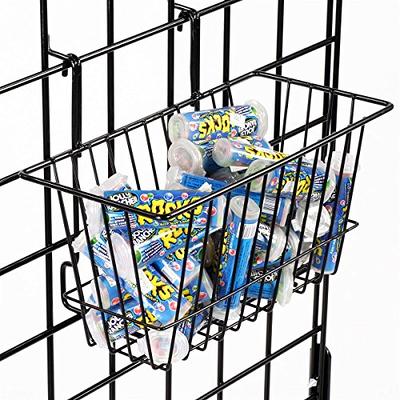 3 Pack Metal Wire Storage Baskets for Shelves, Pantry, Closet, Long Narrow  Organizer Bin (Black, 16 x 6 x 6 In)