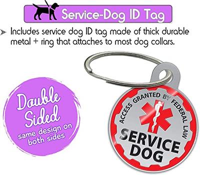 Service Dog Vest + ID Tag + 50 ADA Information Cards - Service Dog