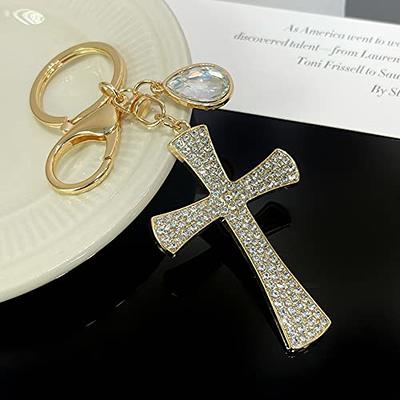 SWJEWEL Rhinestone Cross Keychain for Women Gold Handbag Bling Personalized  Keyring Purse Wallet Girls Car Key Ring Pendant Charms - Yahoo Shopping