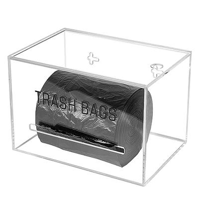 Wall Hanging Nail-Free Plastic Garbage Bag Holder Mounted Trash Bags  Storage Box