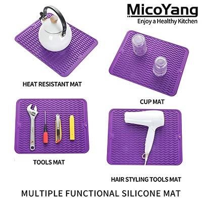 MicoYang Silicone Dish Drying Mat for Multiple Usage,Easy  clean,Eco-friendly,Heat-resistant Silicone Mat for Kitchen Counter or  Sink,Refrigerator or Drawer liner Purple L 16 inches x 12 inches - Yahoo  Shopping