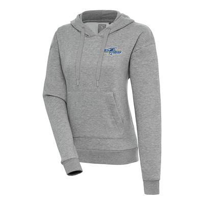 Women's Antigua White Carolina Panthers Victory Chenille Pullover Sweatshirt Size: Small