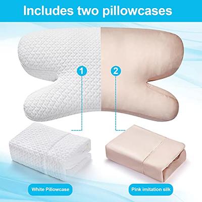 Cooling Knee Pillow for Side Sleepers, Gel Memory Foam Leg Pillows for  Sleeping with Ice Silk Cover and Strap, Knee Pillow for Back Hip Pain,  Spine