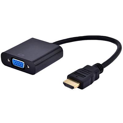  Moread HDMI to VGA, 5 Pack, Gold-Plated HDMI to VGA Adapter  (Male to Female) for Computer, Desktop, Laptop, PC, Monitor, Projector,  HDTV, Chromebook, Raspberry Pi, Roku, Xbox and More - Black 