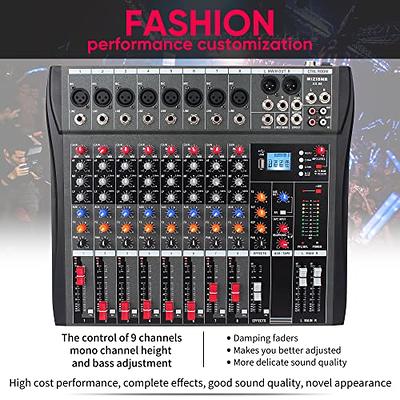 Depusheng 8/12 Channel Audio Mixer: Professional Sound Mixing Console With  USB, XLR, 48V Power & RCA Input/Output For All Skill Levels