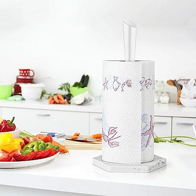 Paper Towel Holder Countertop with Suction Cups Base for One-Handed  Operation, Free-Standing Paper Towel Roll Dispenser, Paper Towel Stand  Suitable