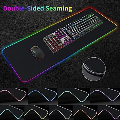 31.5X12 RGB Gaming Mouse Pad, Large LED Mousepad with 11 Lighting Modes,  Soft Non-Slip Rubber Base Mouse Mat for Computer Desk Keyboard, Waterproof