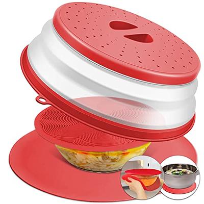 Tovolo Collapsible Microwave Food Cover, Red