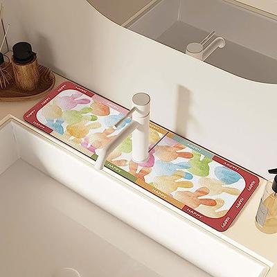 CYlovinho Kitchen Sink Splash Guard, Silicone Faucet Splash Cover, Diatom  Mud Faucet Absorbent Mat, Sink Drain Mat, Faucet Handle Drip Collector Tray  (Candy Bunny Colored) - Yahoo Shopping