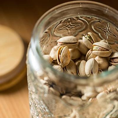 Snminetal Vintage Glass Airtight Storage Jar, With Airtight Wood