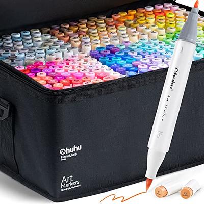 Ohuhu Markers for Adult Coloring Books: 60 Colors Dual Brush Fine Tips Art  Mar