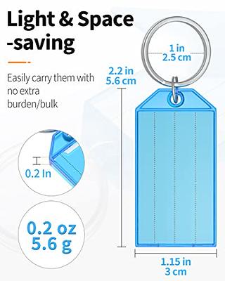 Uniclife 80 Pieces Key Tags 2 Inch Plastic Key Chain Tags with Ruled Blank  Paper Labels Transparent Covers and Split Rings Sturdy Item Identifiers, 8  Colors - Yahoo Shopping