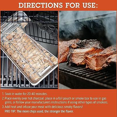 Camerons BBQ Grill Topper Grilling Pans (Set of 2) - Non-Stick Barbecue  Trays w Stainless Steel Handles- Indoor Outdoor use for Meat, Vegetables 