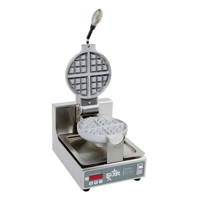 Commercial 120V Single Commercial Waffle Maker, Each, Silver