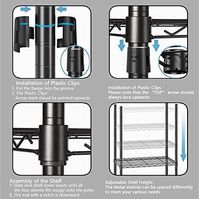 Xiofio 6 Tiers Heavy Duty Garment Rack,Clothing Storage Organizer